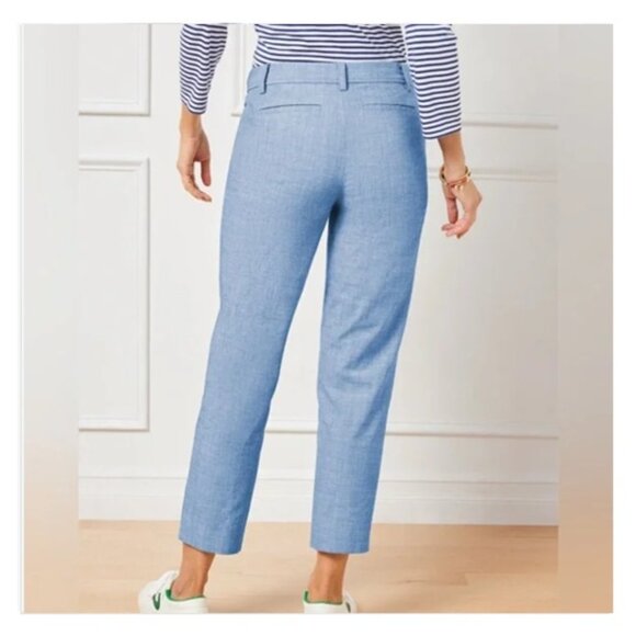 ⭐ Talbots Perfect Crop Chambray pants size 6P - Picture 2 of 10